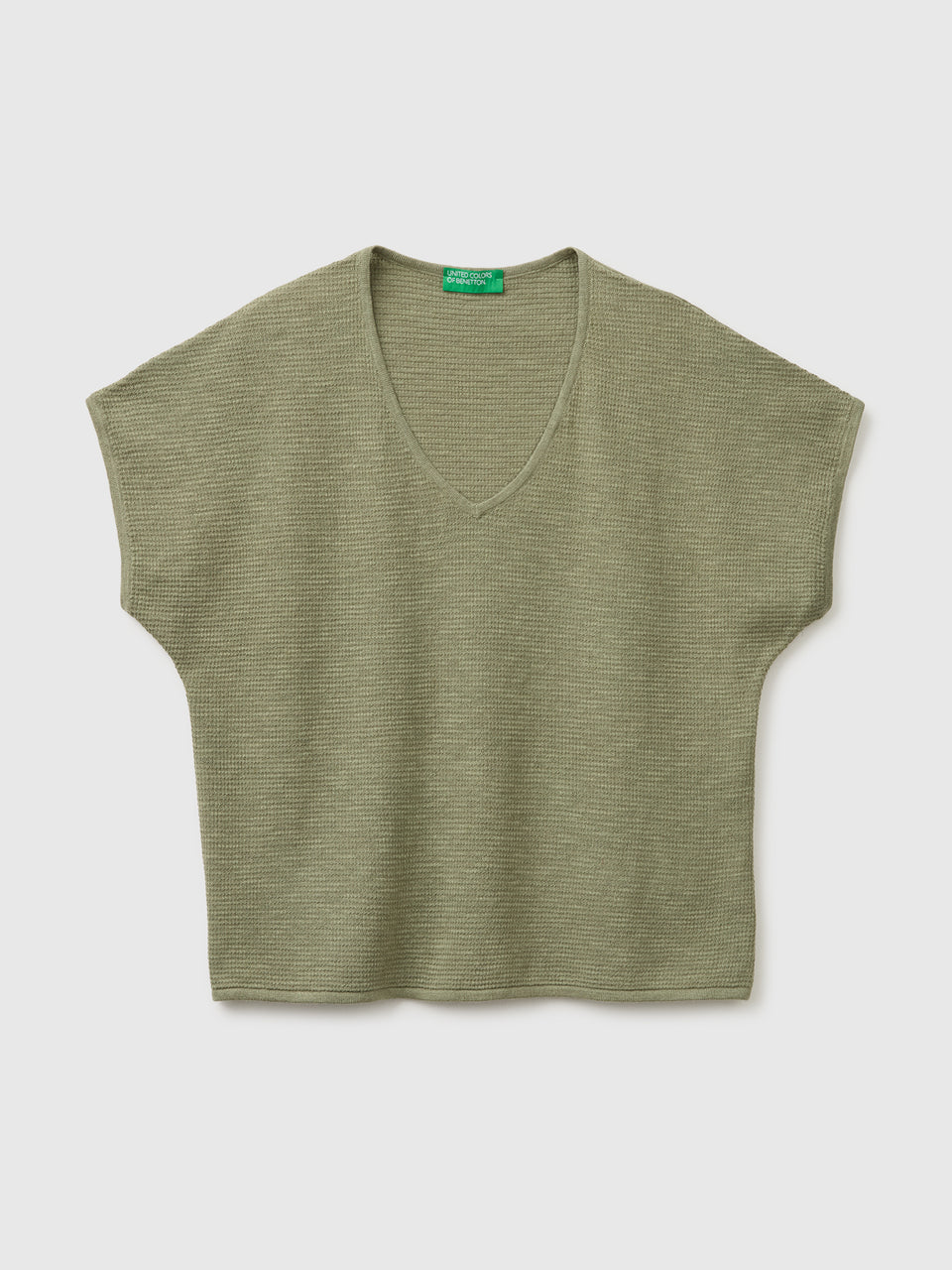 V-neck sweater in linen blend - ucb_image_FS