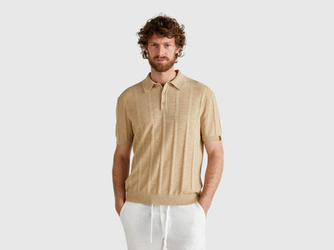 Polo de malha em mistura de linho - ucb_image_F