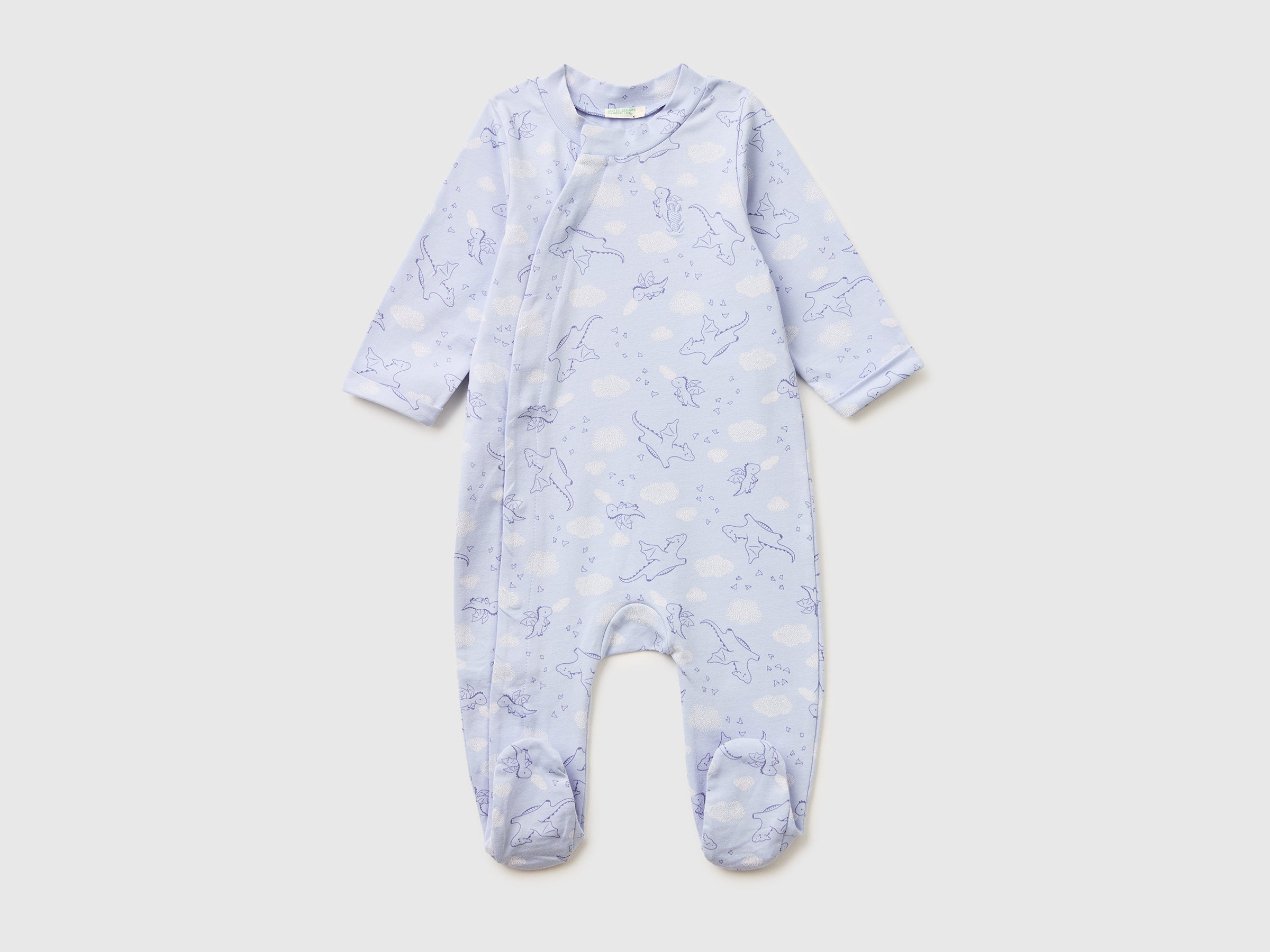 Patterned onesie in stretch organic cotton - ucb_image_FS