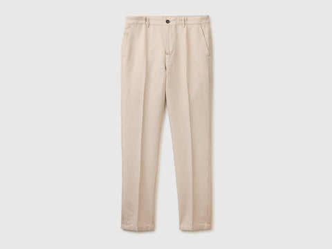 Regular fit chinos in linen blend - ucb_image_FS