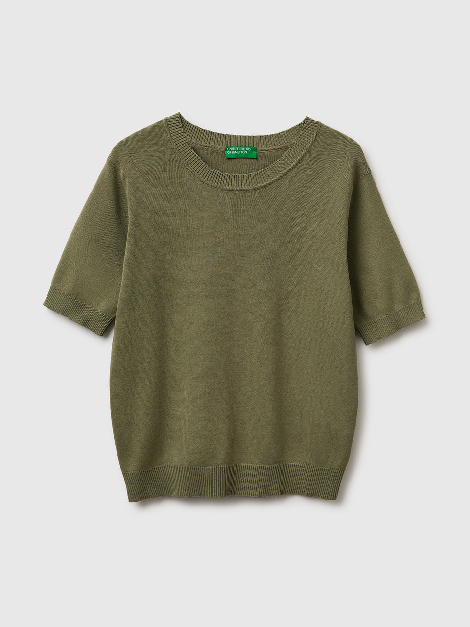 Olive green short sleeve sweater - ucb_image_FS