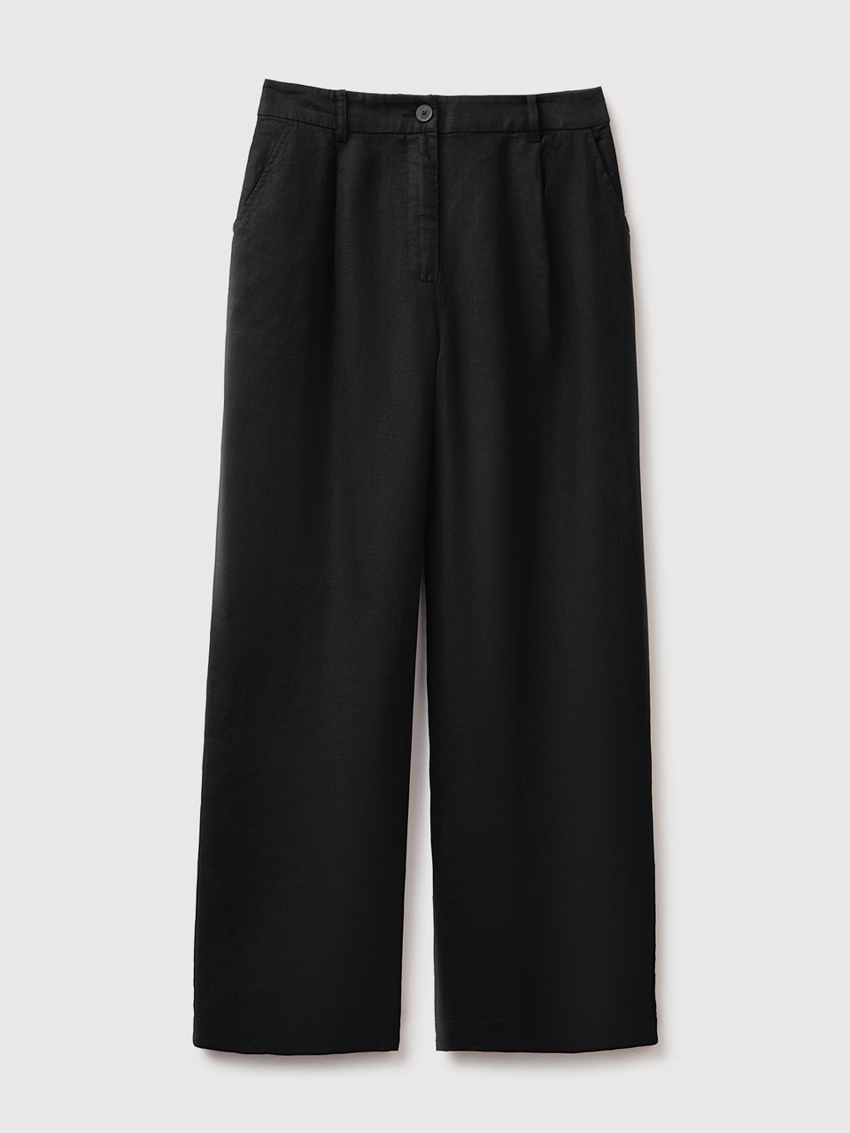 Calças de cintura subida em linho puro - ucb_image_FS