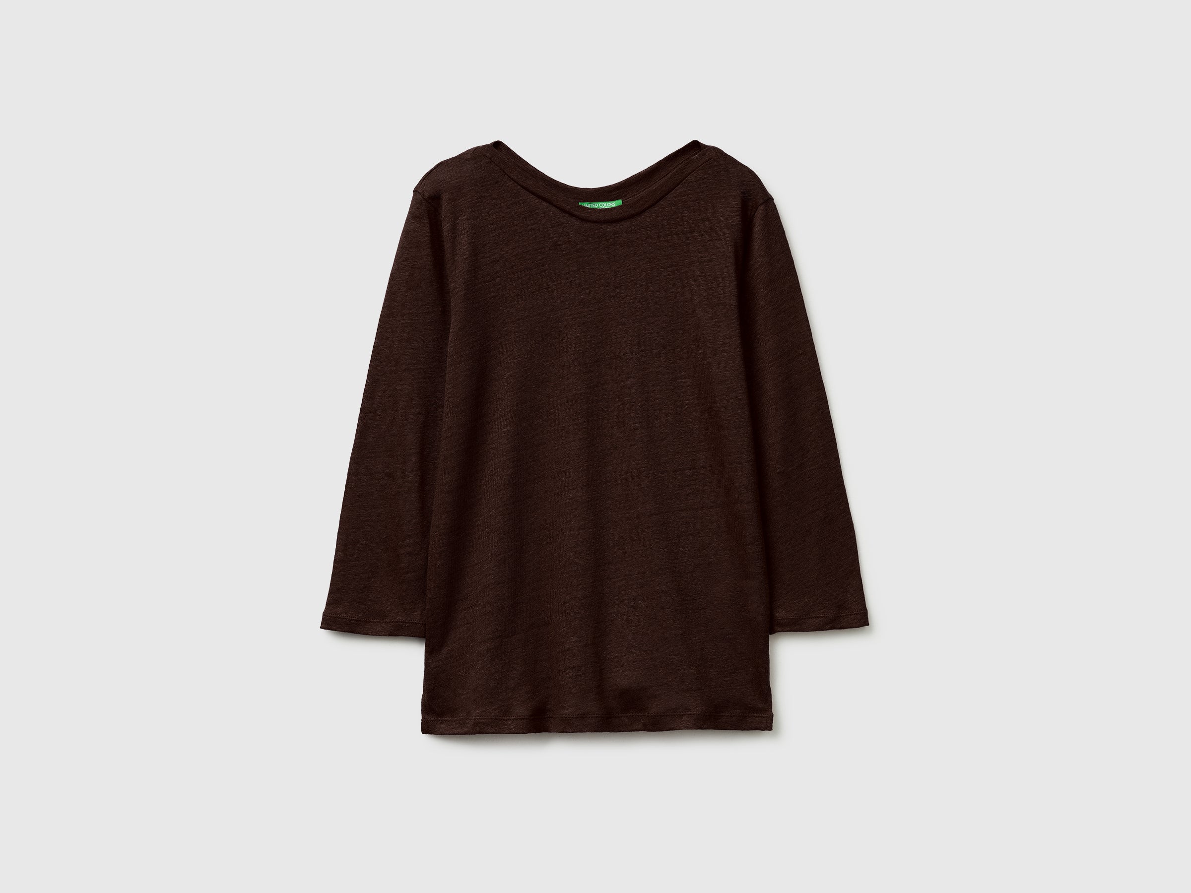 Boat-neck T-shirt in pure linen - ucb_image_FS