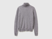 Camisola de gola alta cinzento rato em pura lã Merino - ucb_image_FS