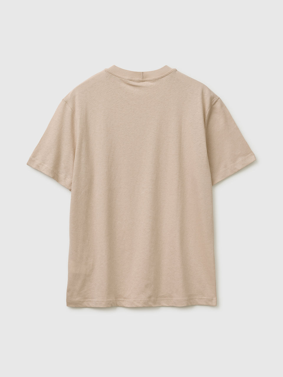 T-shirt de gola redonda em mistura de linho - ucb_image_BS