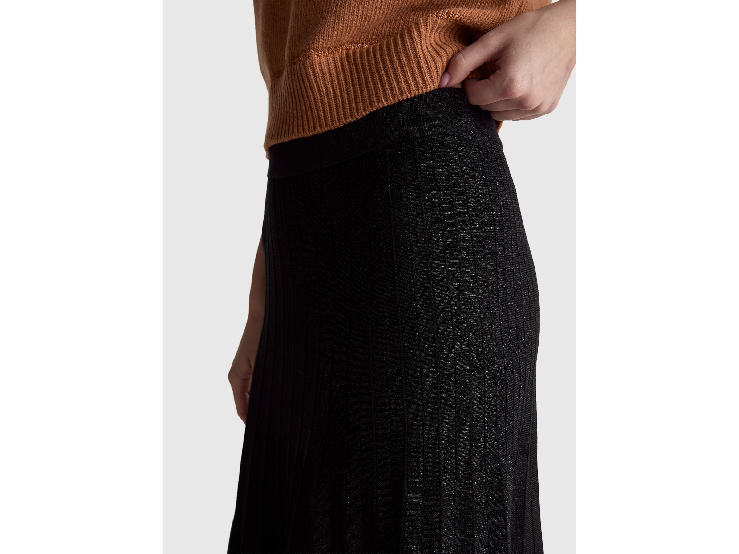 Saia de malha plissada com lurex - ucb_image_FY