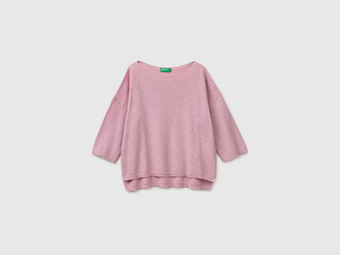 Boxy fit linen blend sweater - ucb_image_FS
