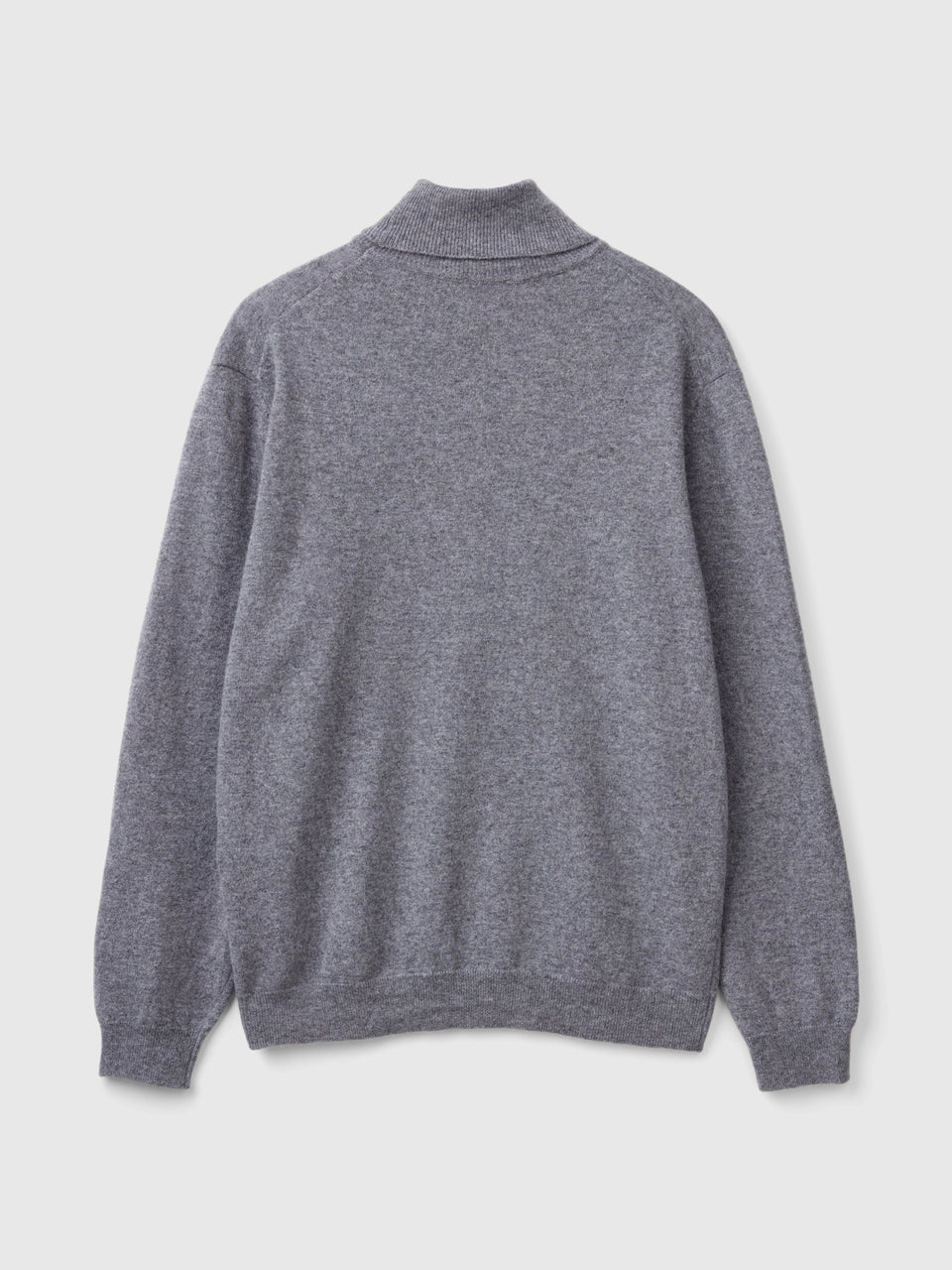 Camisola de gola alta cinzenta em pura lã Merino - ucb_image_BS