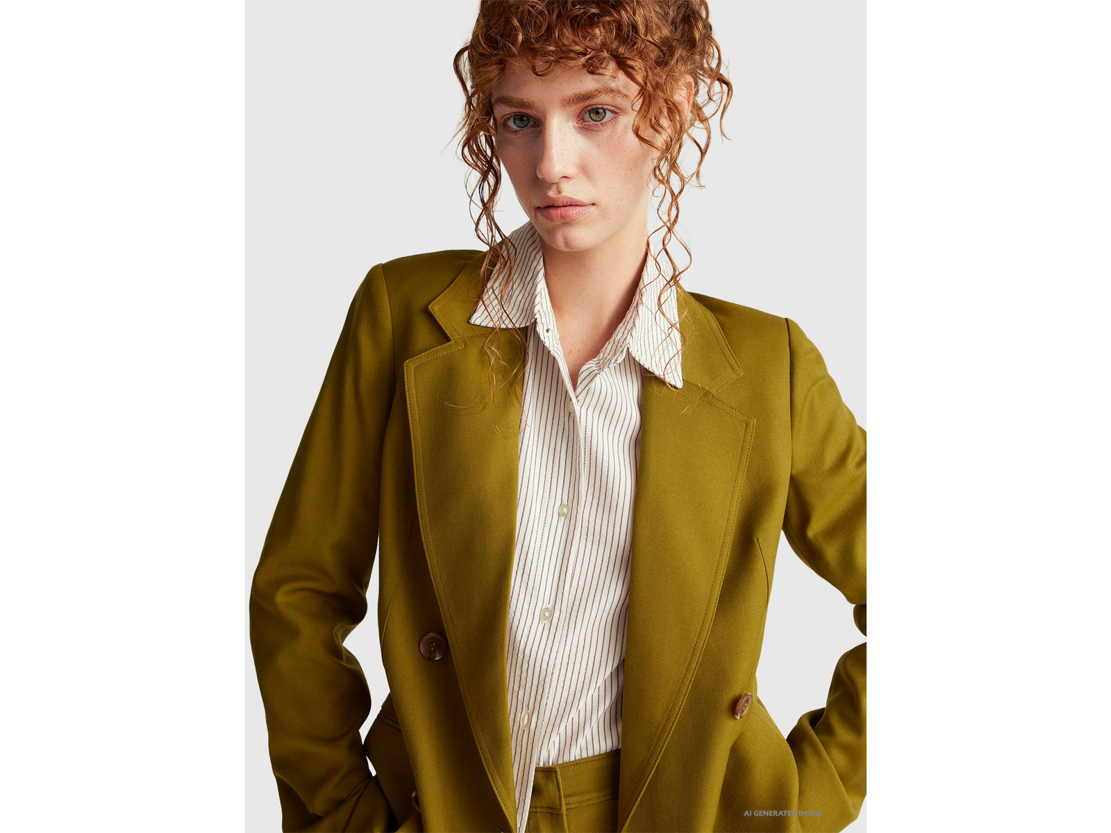 Double-breasted jacket in viscose blend