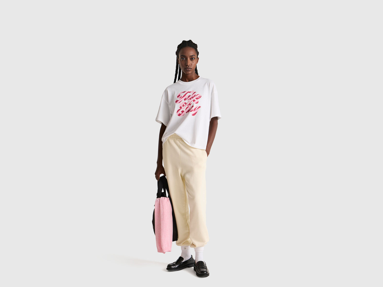 T-shirt with slogan print