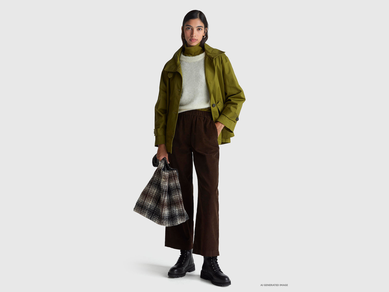 Wide velvet trousers