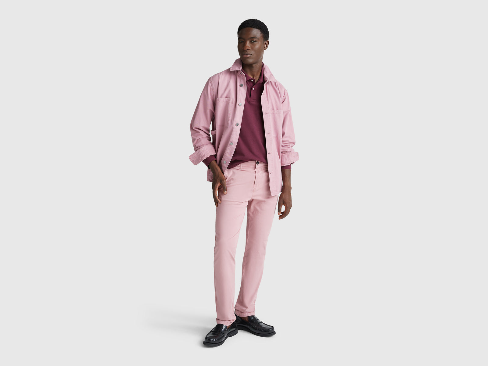 Slim fit cotton chinos