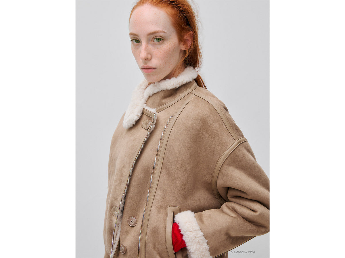 Sheepskin-effect jacket