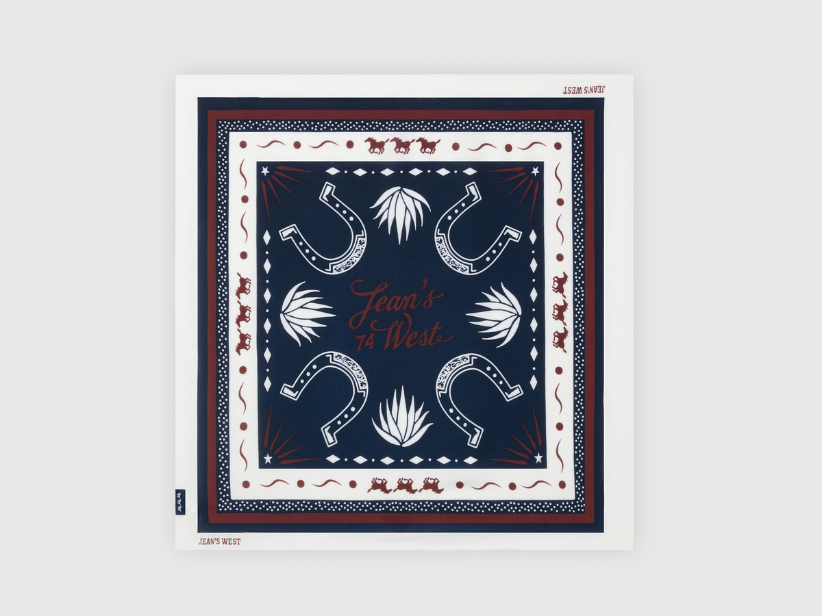 100% viscose western print bandana