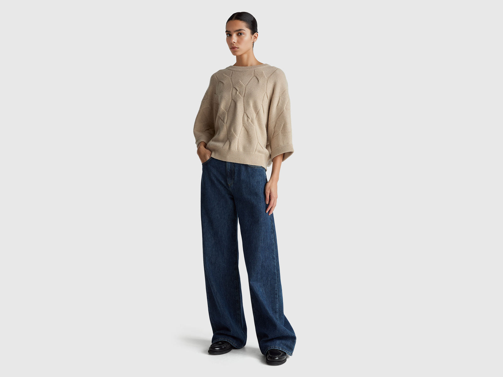 Diamond sweater in pure cashmere