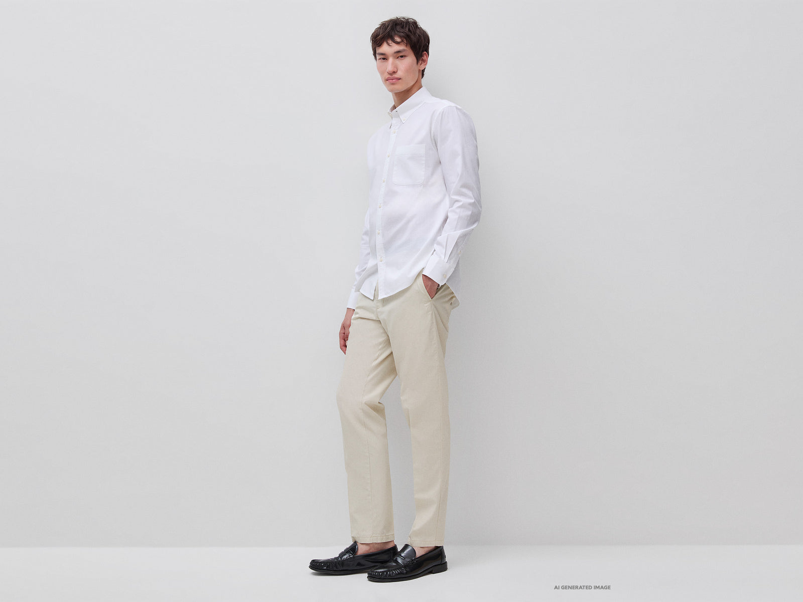 Slim-fit chinos in lightweight cotton