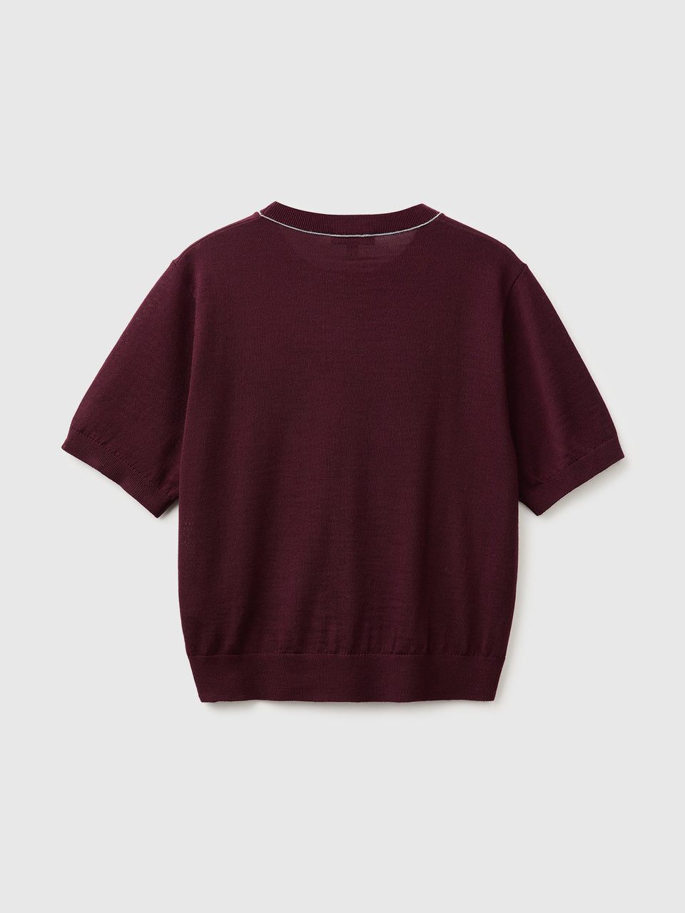 Camisola de manga curta em pura lã Merino - ucb_image_BS