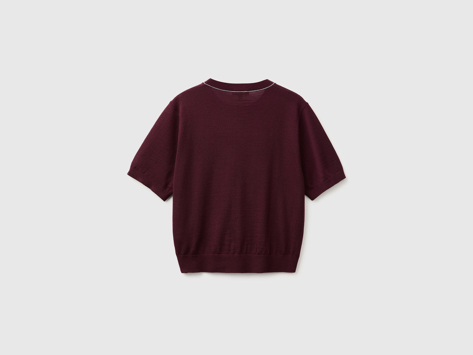 Camisola de manga curta em pura lã Merino - ucb_image_BS