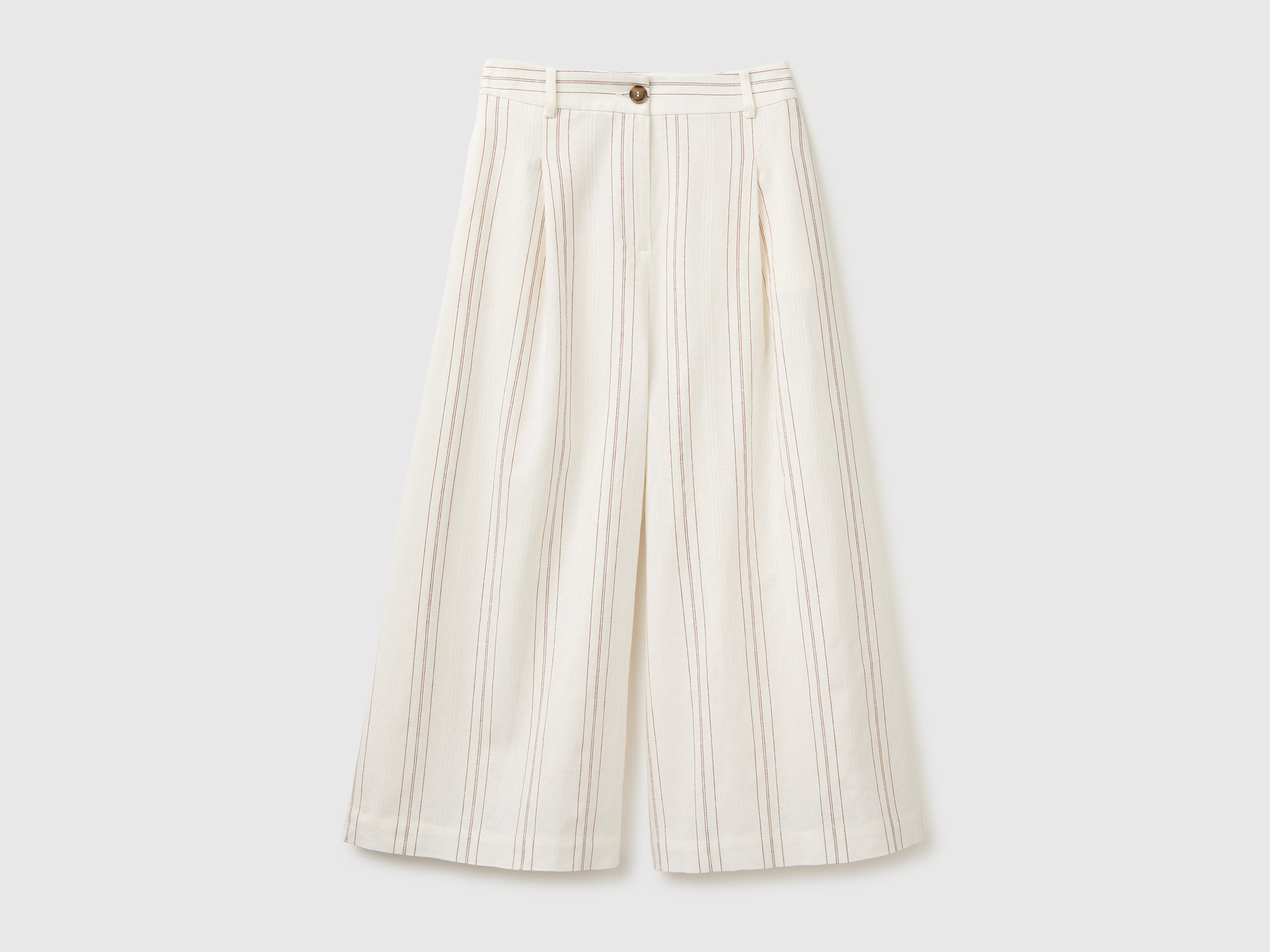 Wide-leg striped linen blend trousers - ucb_image_FS