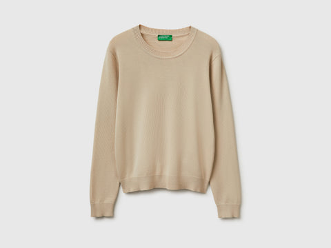 Beige sweater in tricot cotton - ucb_image_FS