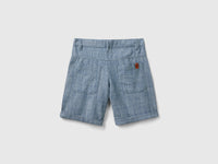 Shorts às riscas em chambray - ucb_image_BS
