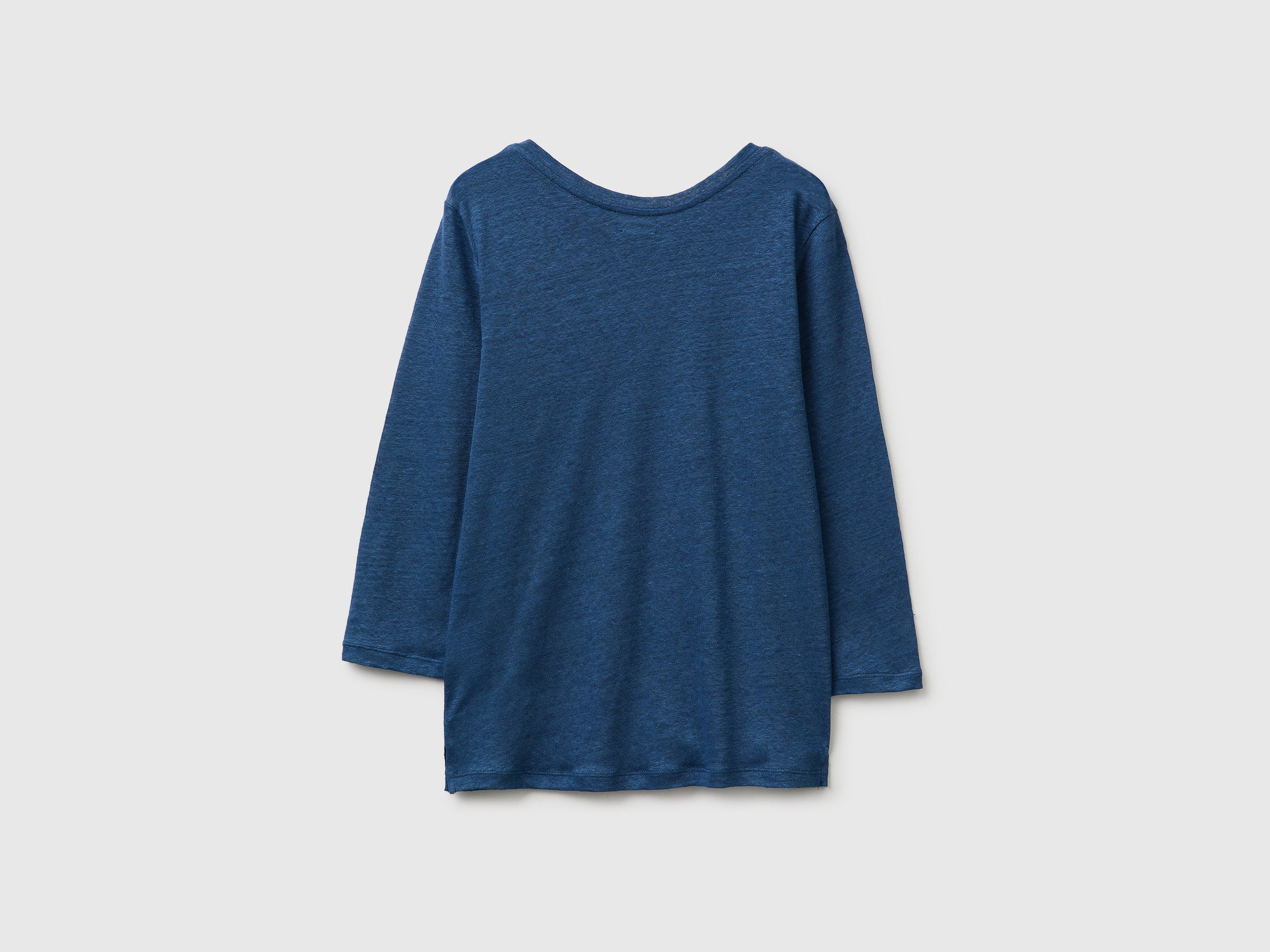 Boat-neck T-shirt in pure linen - ucb_image_BS