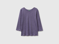 Boat-neck T-shirt in pure linen - ucb_image_FS