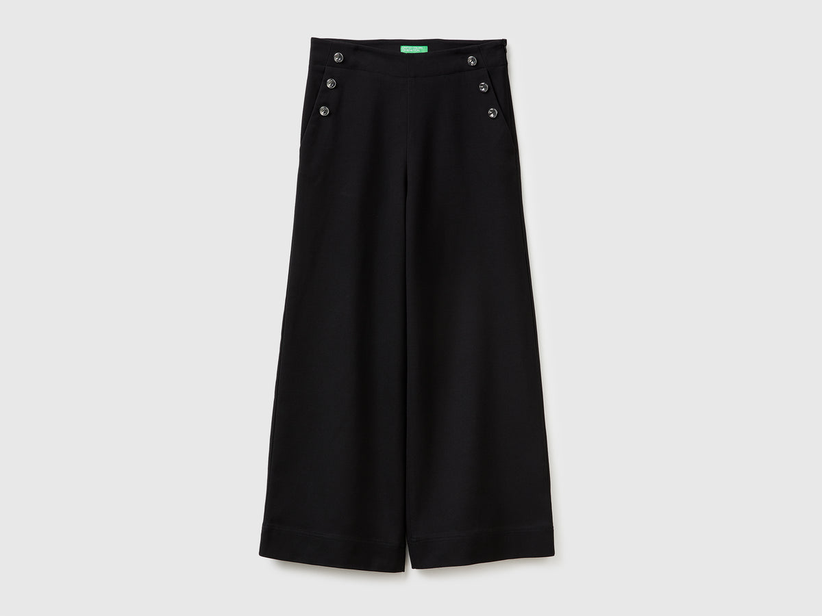 High-waisted trousers with buttons - ucb_image_FS