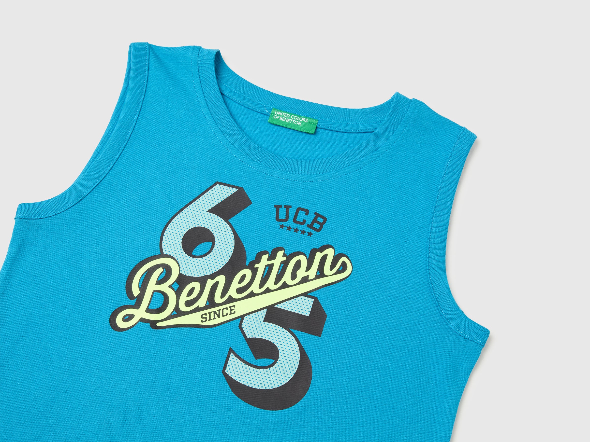Organic cotton tank top with logo print - ucb_image_DS1