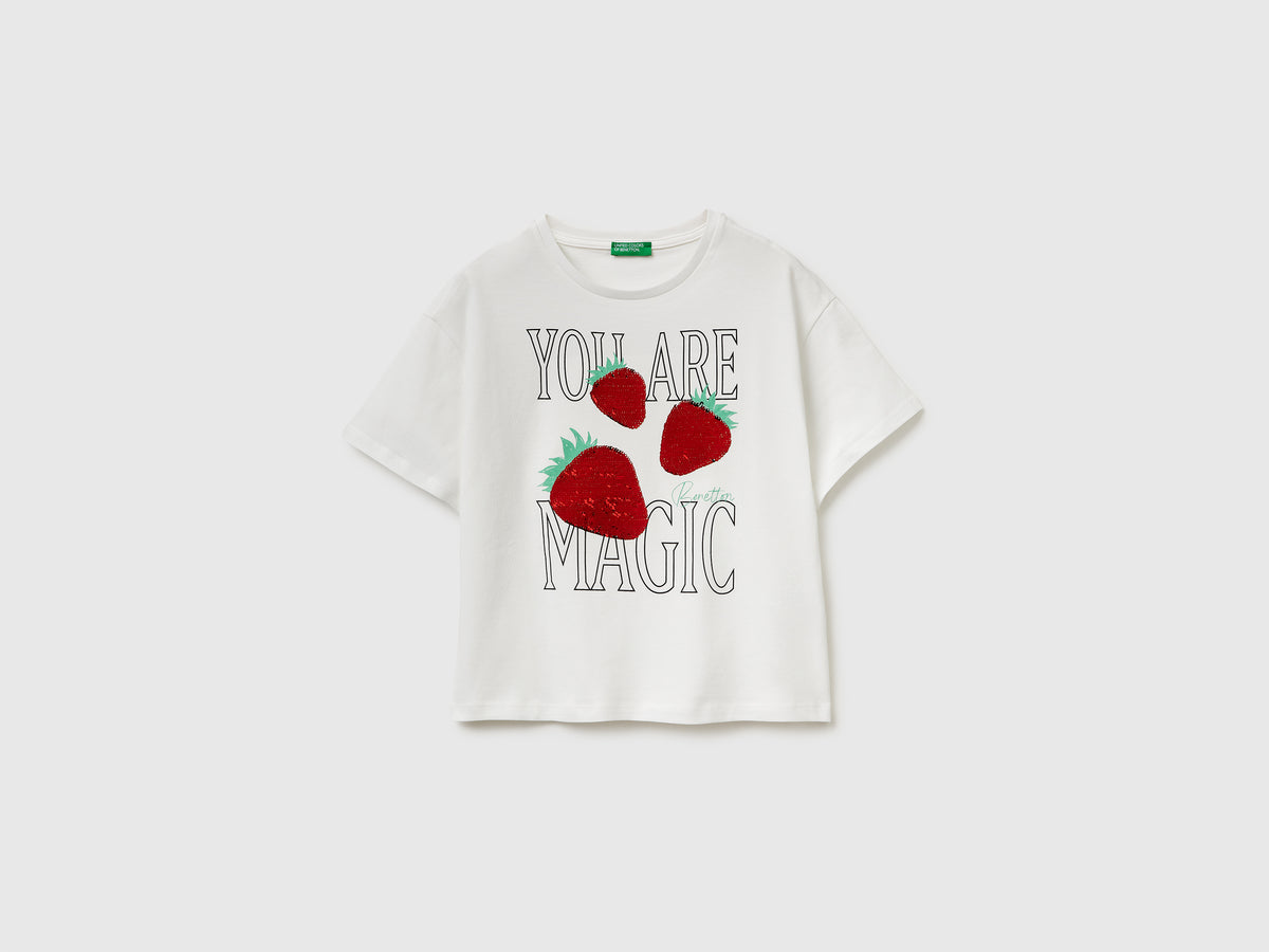 T-shirt with print and sequins - ucb_image_FS