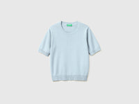 Light blue short sleeve sweater - ucb_image_FS
