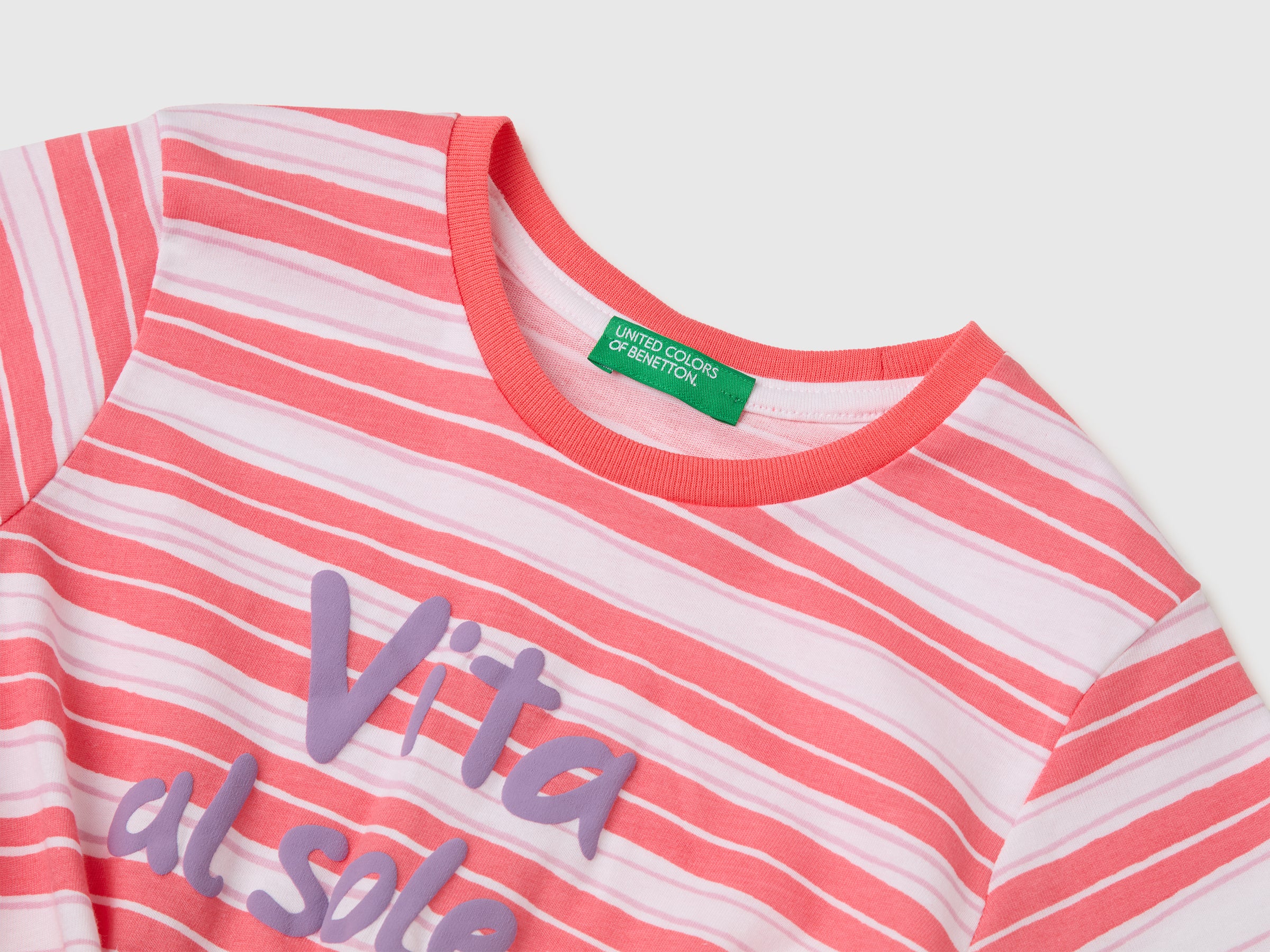 Striped T-shirt with puffy print - ucb_image_DS1