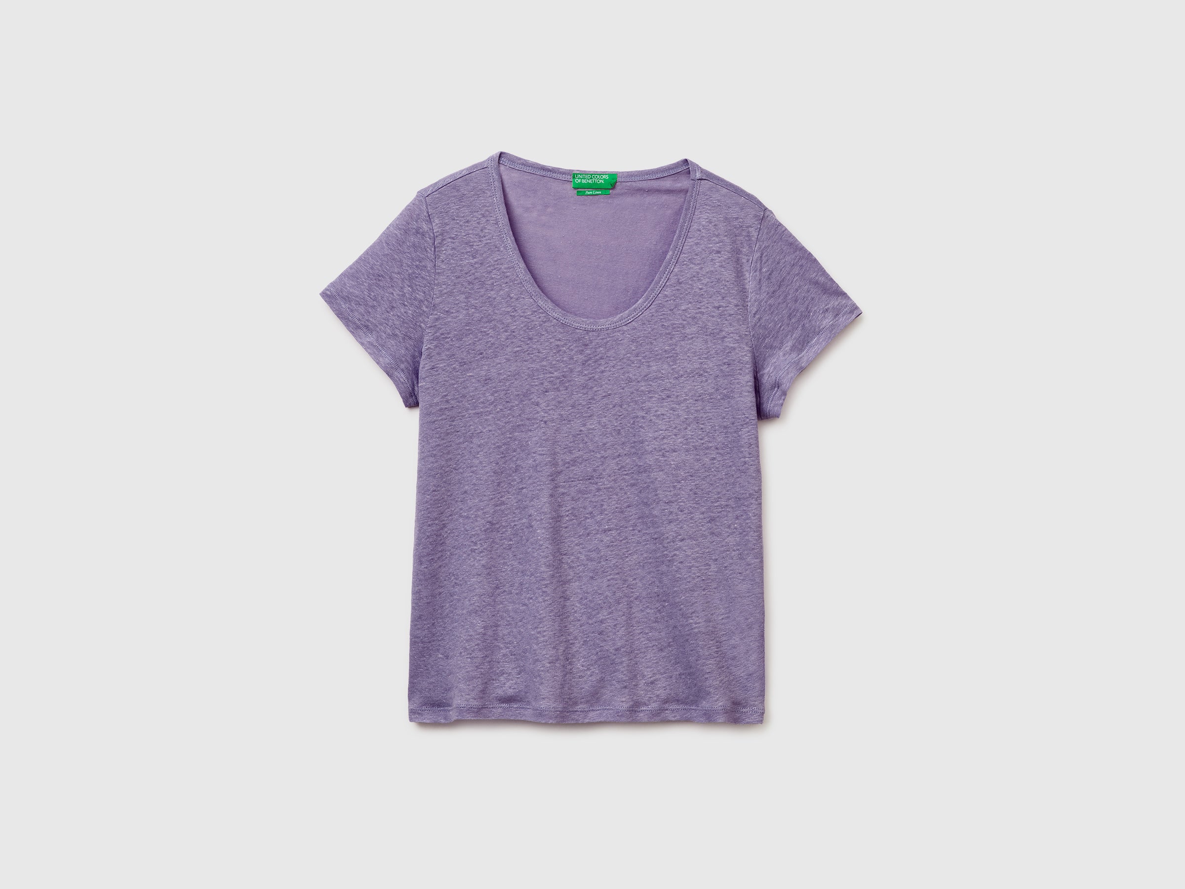 Round-neck T-shirt in pure linen - ucb_image_FS