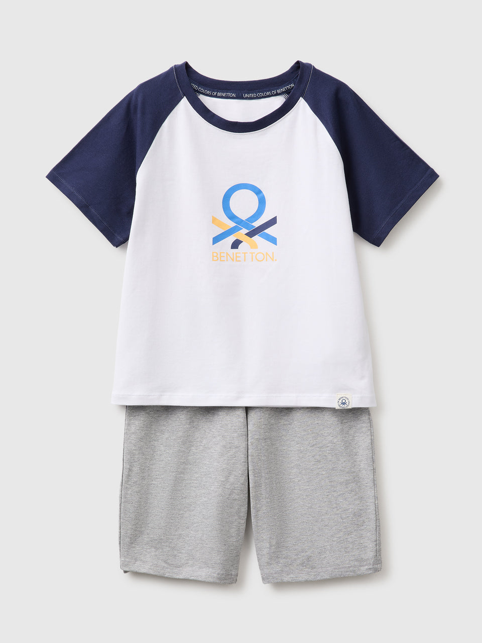 Pijama curto em algodão estampa logótipo - ucb_image_FS