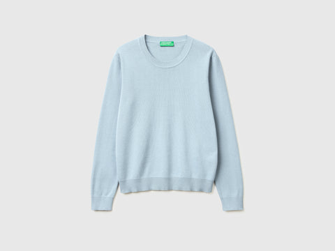 Light blue sweater in tricot cotton - ucb_image_FS