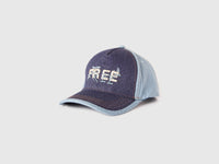 Denim baseball cap with slogan - ucb_image_FS