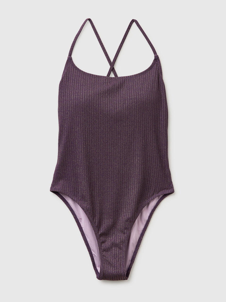 Ribbed one-piece swimsuit with lurex - ucb_image_FS