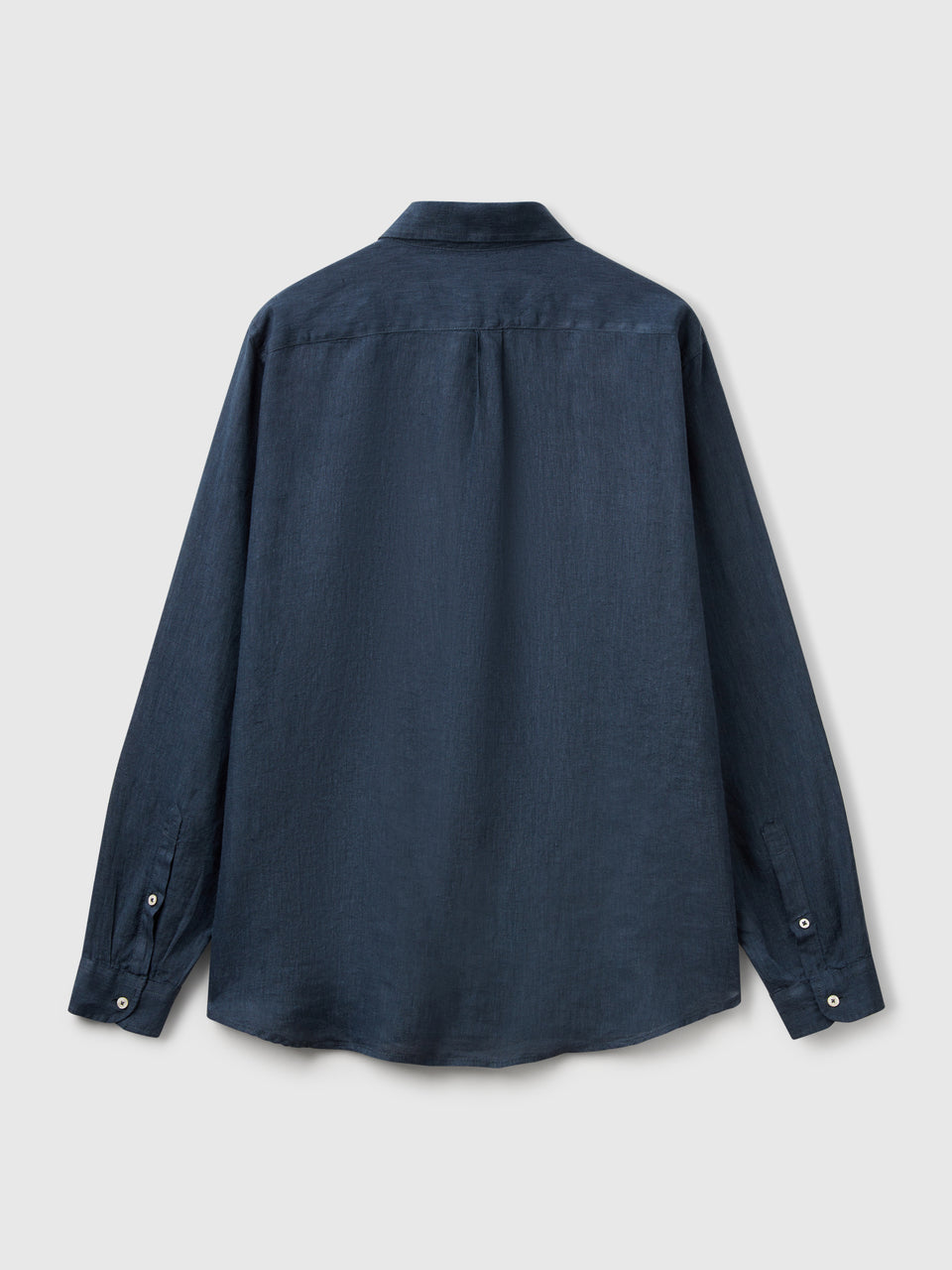 Camisa azul-escuro padrão em linho puro - ucb_image_BS