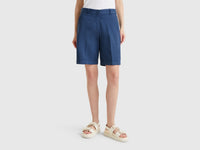 Bermudas com dobra em algodão stretch - ucb_image_F