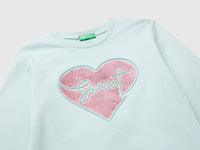 T-shirt em algodão orgânico quente com lantejoulas - ucb_image_DS1