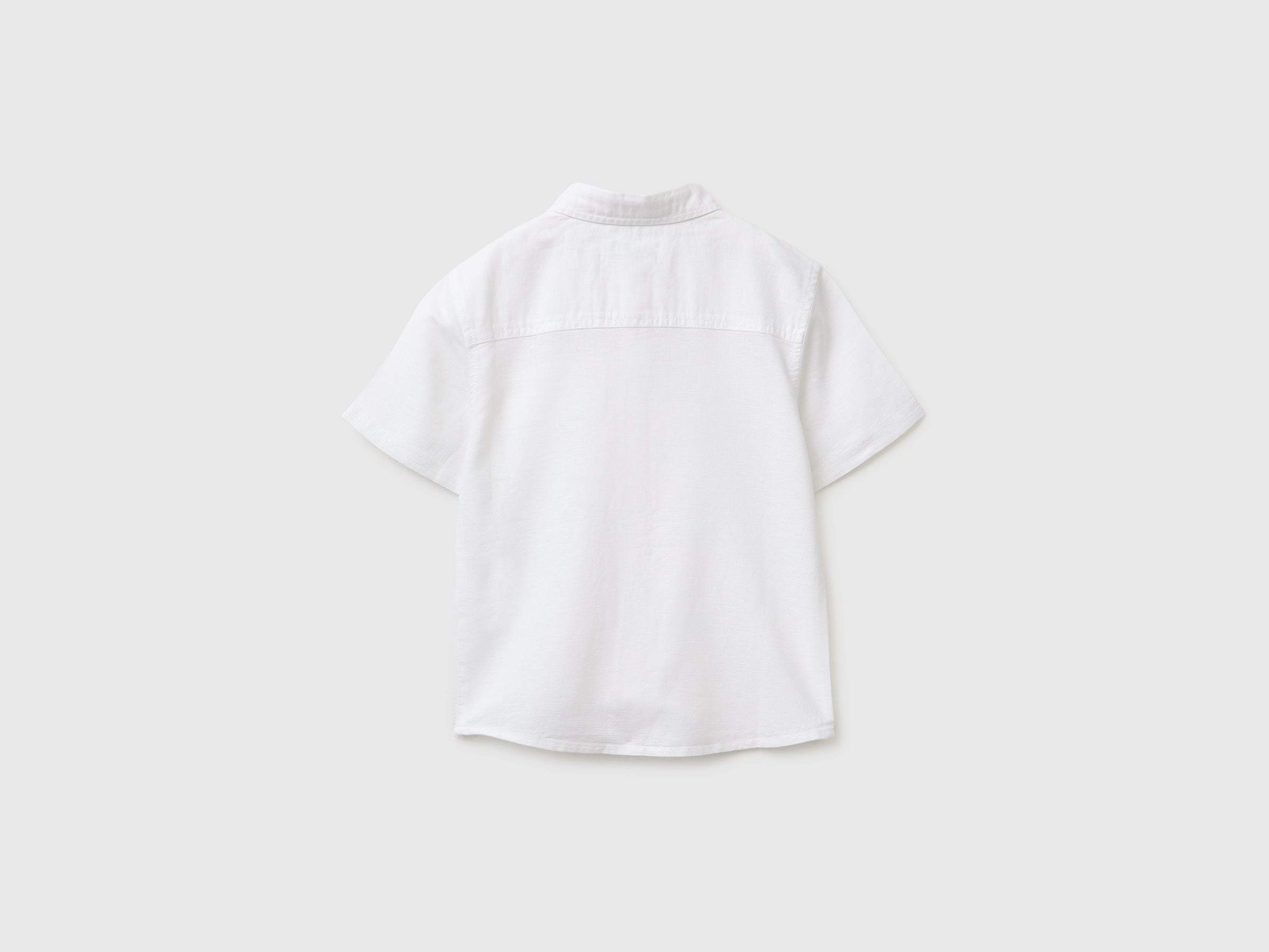 Short-sleeved linen blend shirt - ucb_image_BS