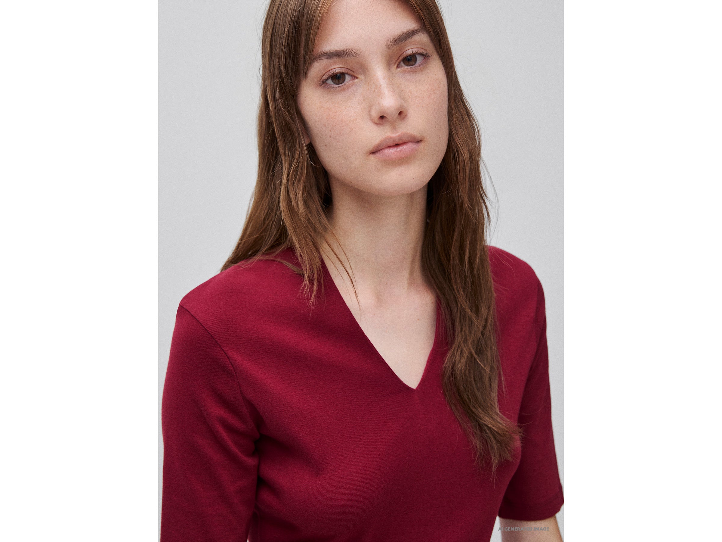 T-shirt slim fit em algodão de fibra longa - ucb_image_FY
