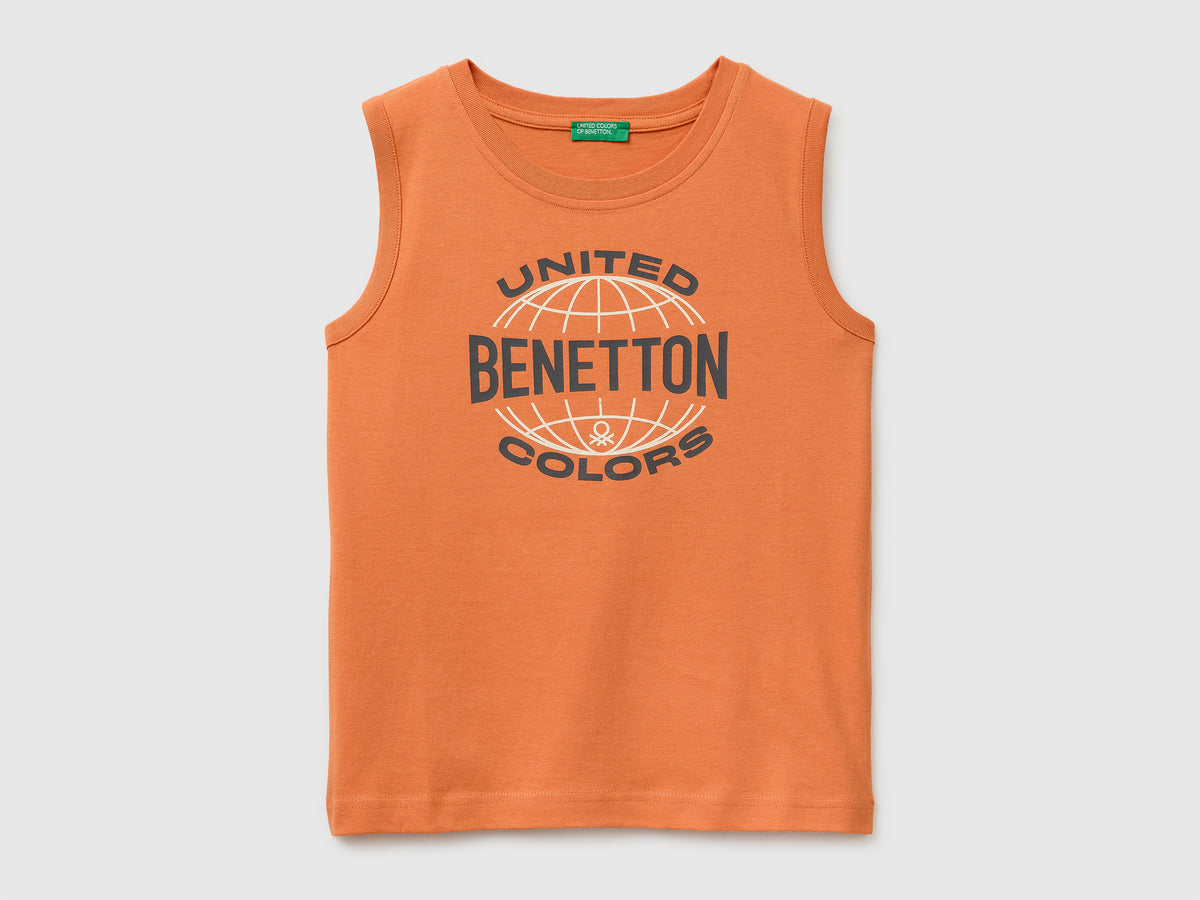 Organic cotton tank top with logo print - ucb_image_FS
