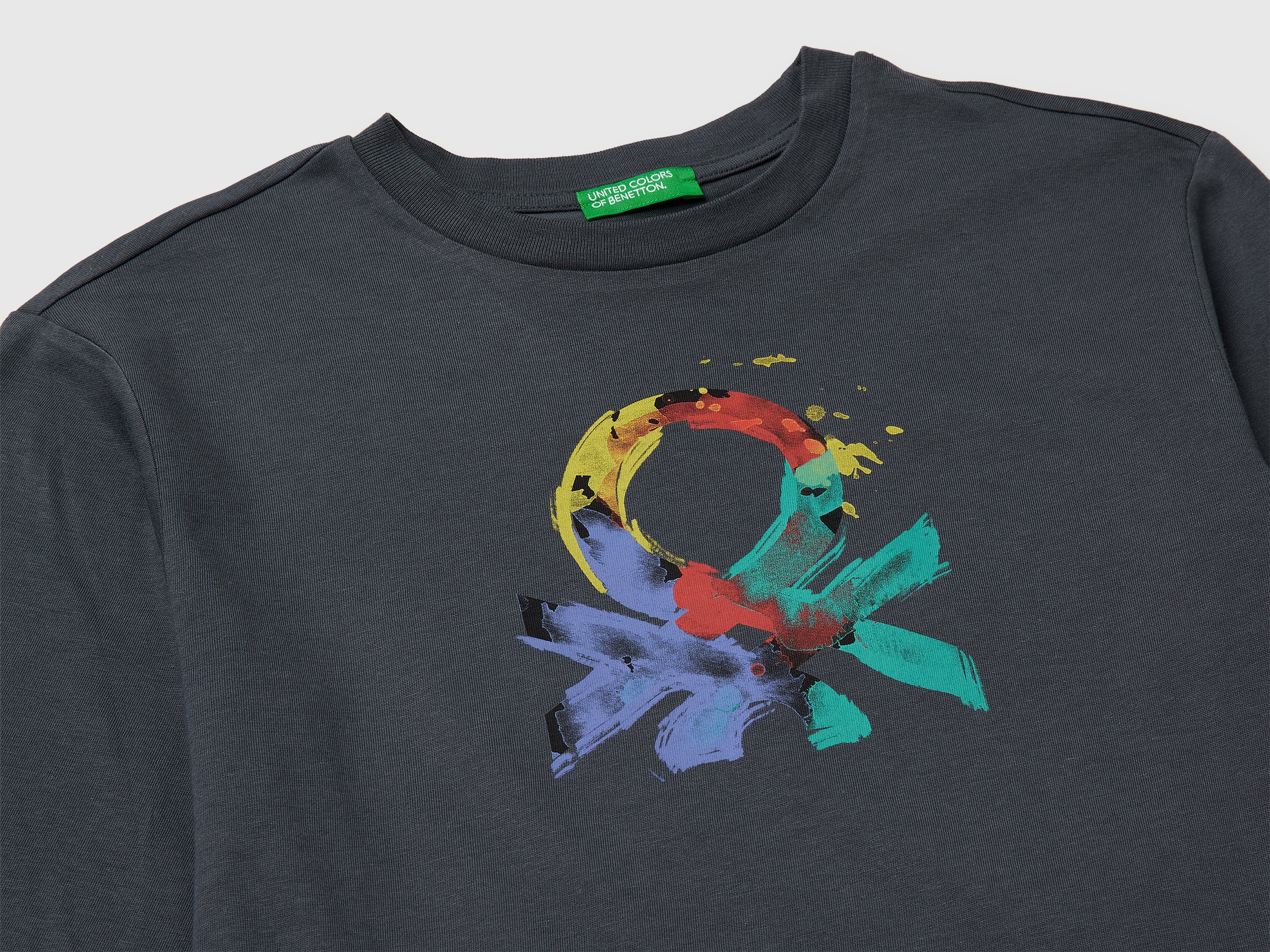 T-shirt in organic cotton with logo print - ucb_image_DS1