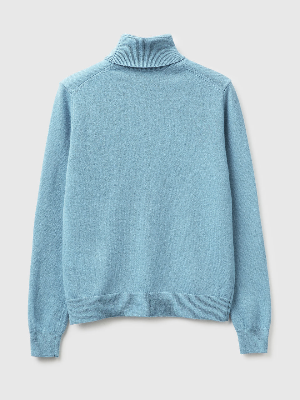 Camisola de gola alta azul-celeste em pura lã Merino - ucb_image_BS