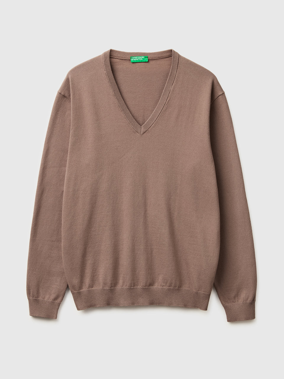 Camisola decote em V em algodão tricô - ucb_image_FS