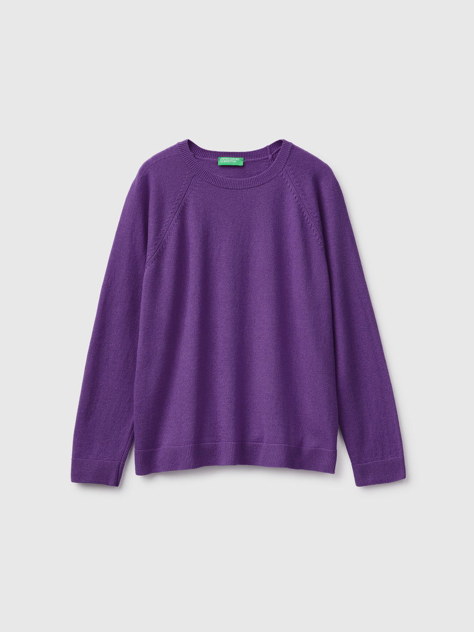Camisola de gola redonda violeta em mistura de lã e caxemira - ucb_image_FS