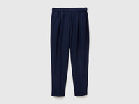 Trousers with cuff in stretch viscose blend - ucb_image_FS