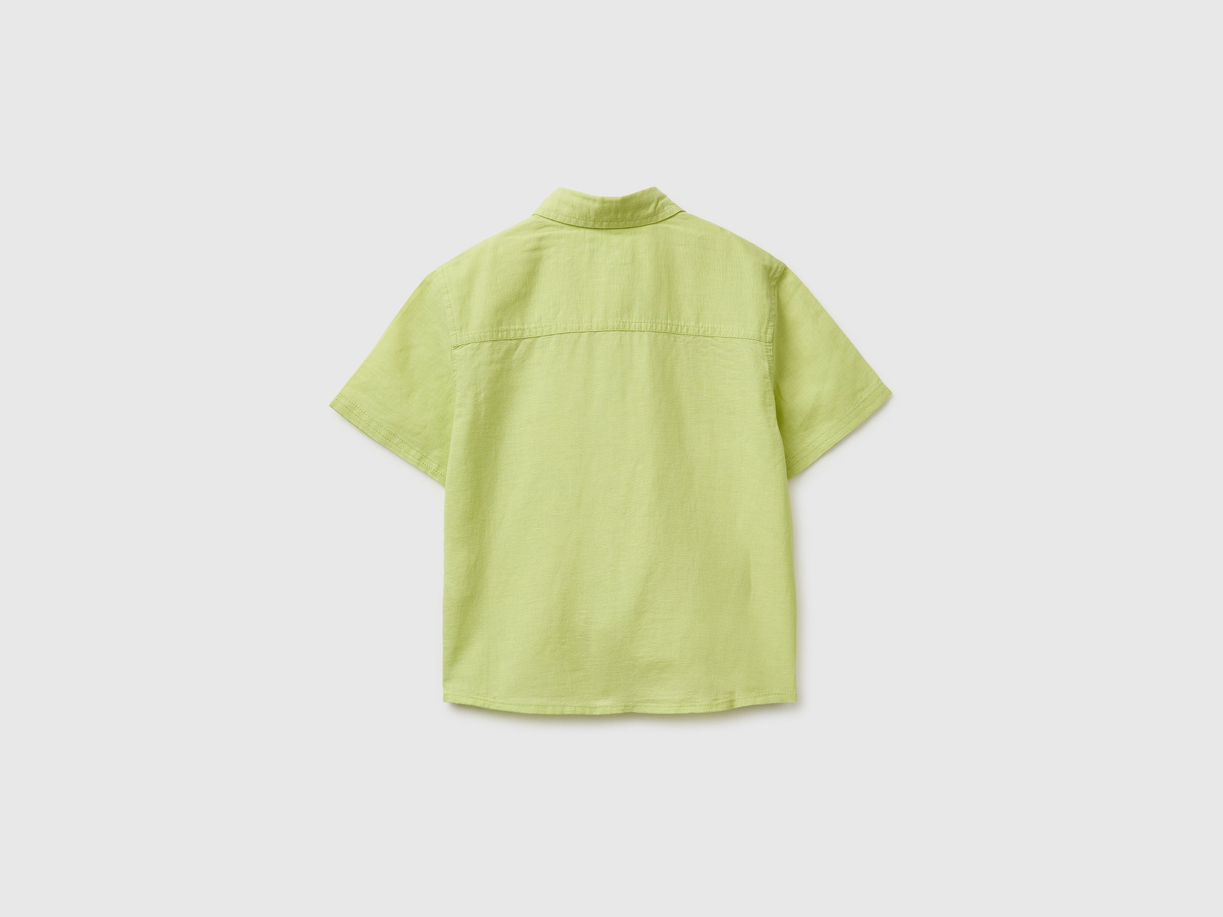 Short-sleeved linen blend shirt - ucb_image_BS