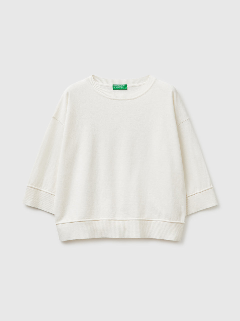 Camisola de gola redonda em algodão e lã - ucb_image_FS